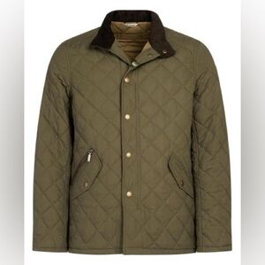 NWT BARBOUR MENS SHOVELER QUILTED JACKET OLIVE Med Classic Casual Gentleman